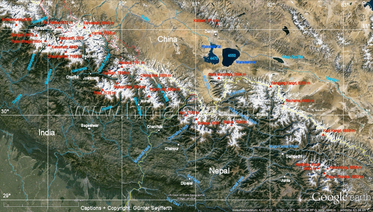 Gesamtuebersicht Ueber Den Himalaya